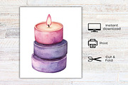 Christmas Glitter Candle Clipart, an Illustration by Canvas Craft (Thumbnail 8 of 8)