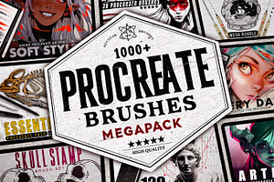 1000+ Procreate Brushes - Megapack