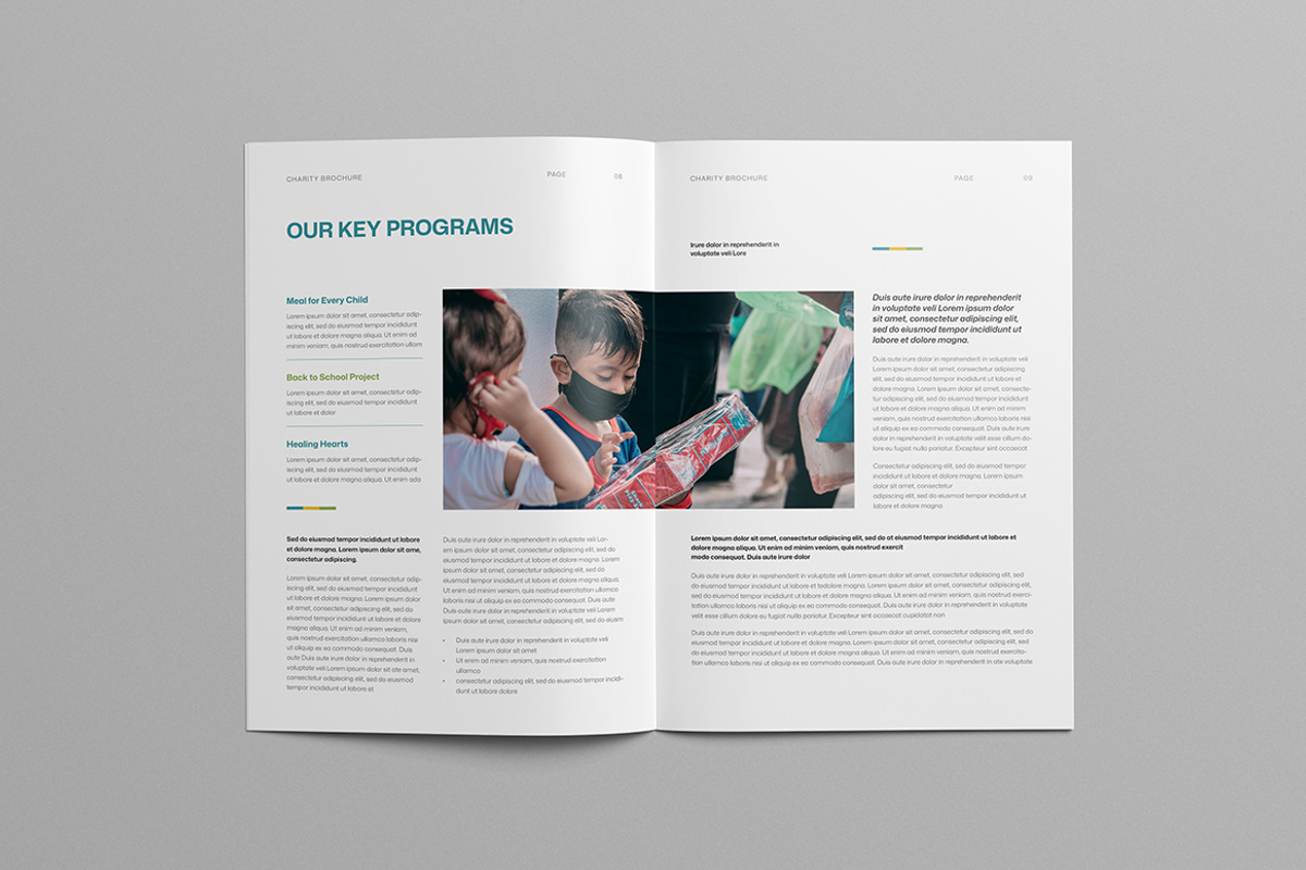 Charity Brochure | Word & InDesign, a Brochure Template by HiveArts (Photo 5 of 9)