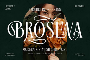 Brosena Typeface, a Serif Font by alit design