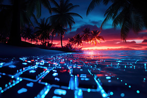 Closeup of a computer keyboard, a Photo by Pavel_design