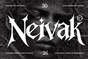 Neivak – Horror Gothic Display Font, a Blackletter Font by MaikoHatta (Thumbnail 1 of 7)
