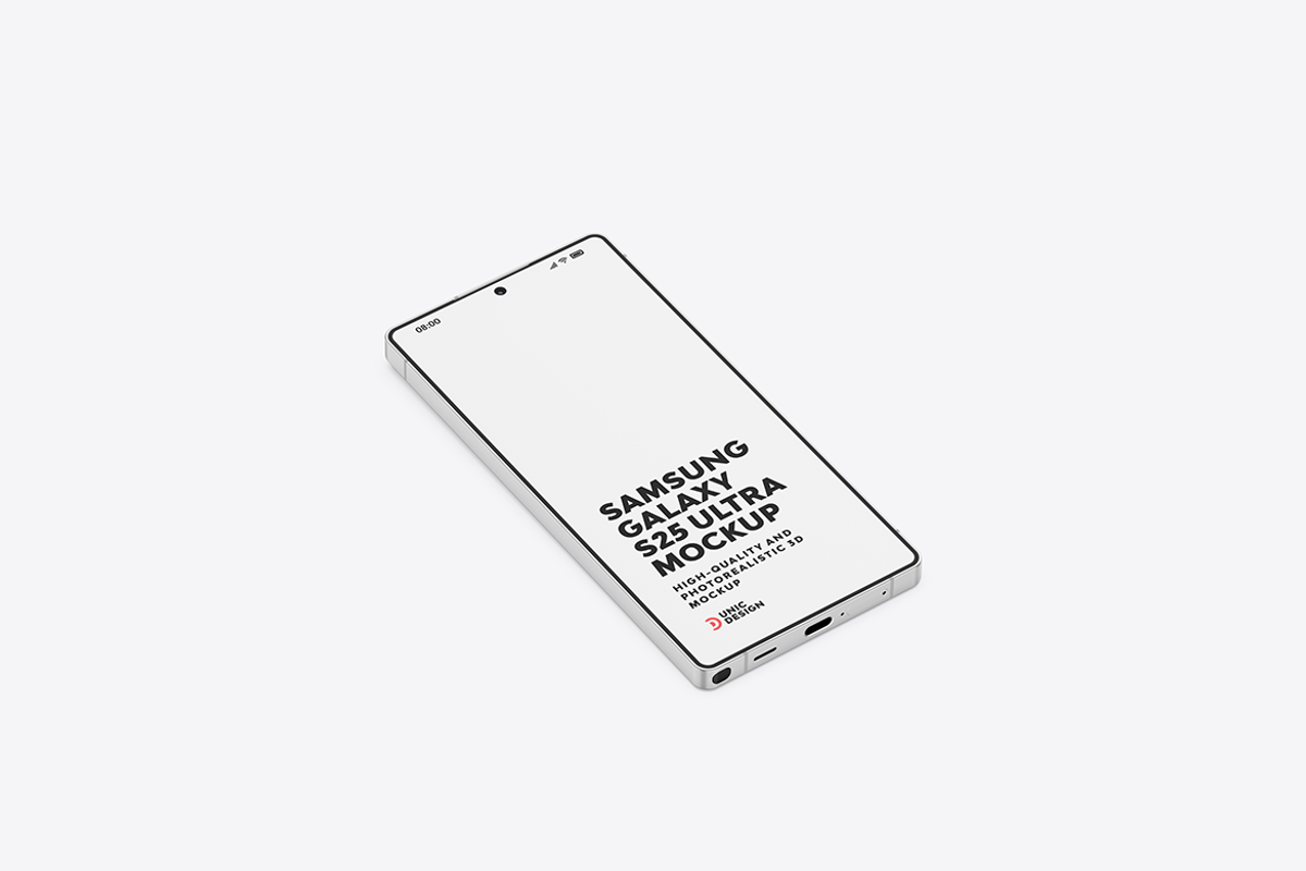 Samsung Galaxy S25 Ultra Mockup, an Android Mockup by UnicDesign (Photo 11 of 35)