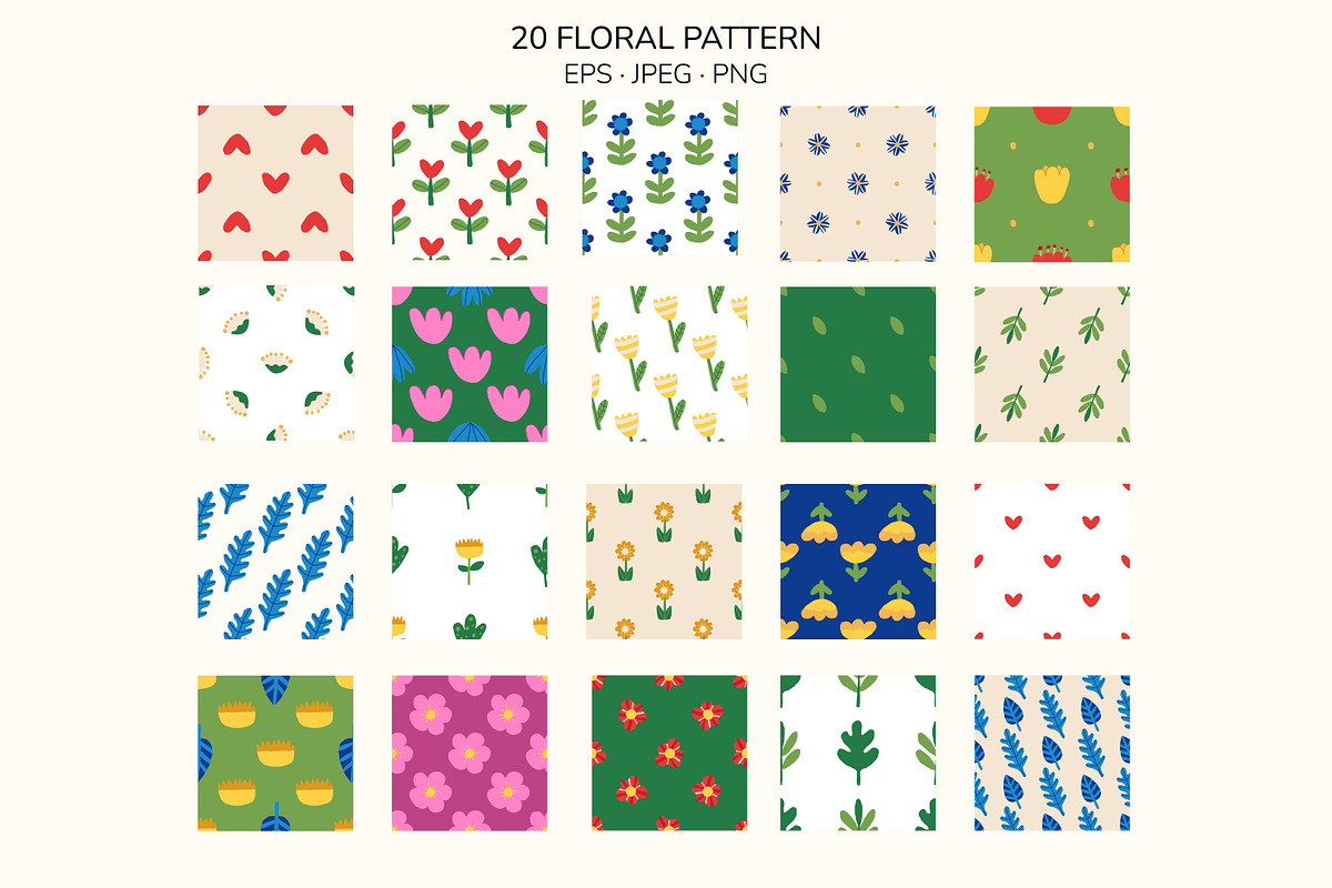 Naive Flowers Creator - 65 files, an Object Illustration by Le.nart (Photo 3 of 5)