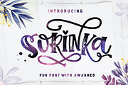 Sorinka Fun Font and extras, a Slab Serif Font by BlackCatsMedia (Thumbnail 1 of 7)
