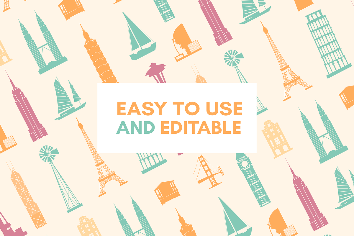 Retro Travel Icon pattern, a Pattern Graphic by Zakazis (Photo 3 of 7)