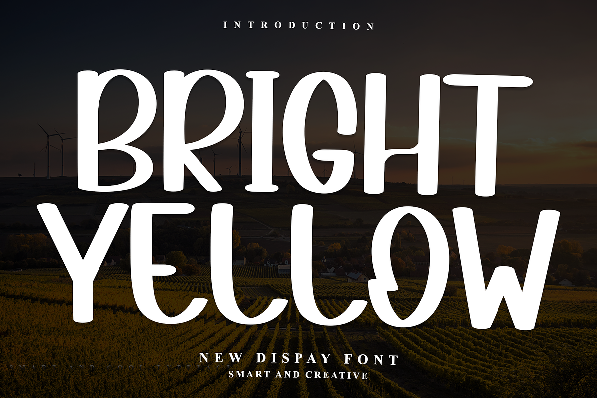 Bright Yellow, a Sans Serif Font by FreshTypeINK (Photo 1 of 7)