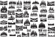 Majestic Pine Trees SVG, a Finance Illustration by Amazin_art (Thumbnail 1 of 41)