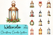 Christmas Candle Lantern Clipart, an Illustration by CrexoraLab (Thumbnail 1 of 5)