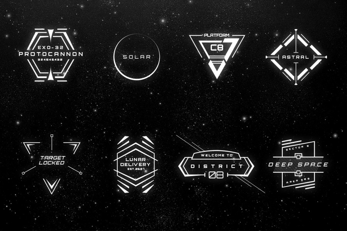 16 Sci-Fi Badges preview 3