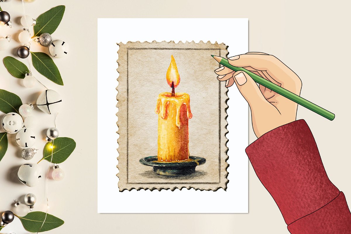 Vintage Halloween Postage Stamp Clip, a Graphic by designcity5 (Photo 5 of 5)