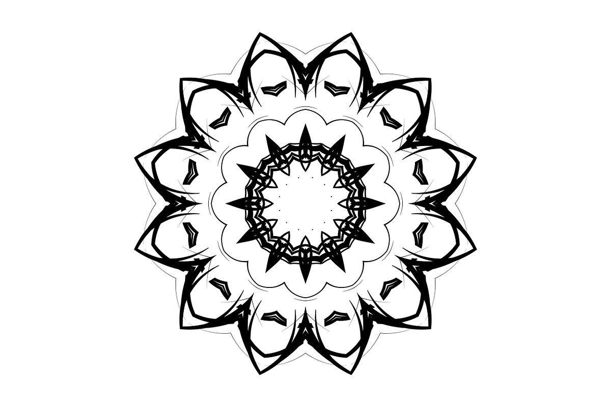 Modern Black and White Mandala Pack, a Decorative Illustration by NJ Himel (Photo 44 of 101)