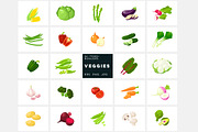 Veggies vector set, an Icon by Seavector (Thumbnail 1 of 5)