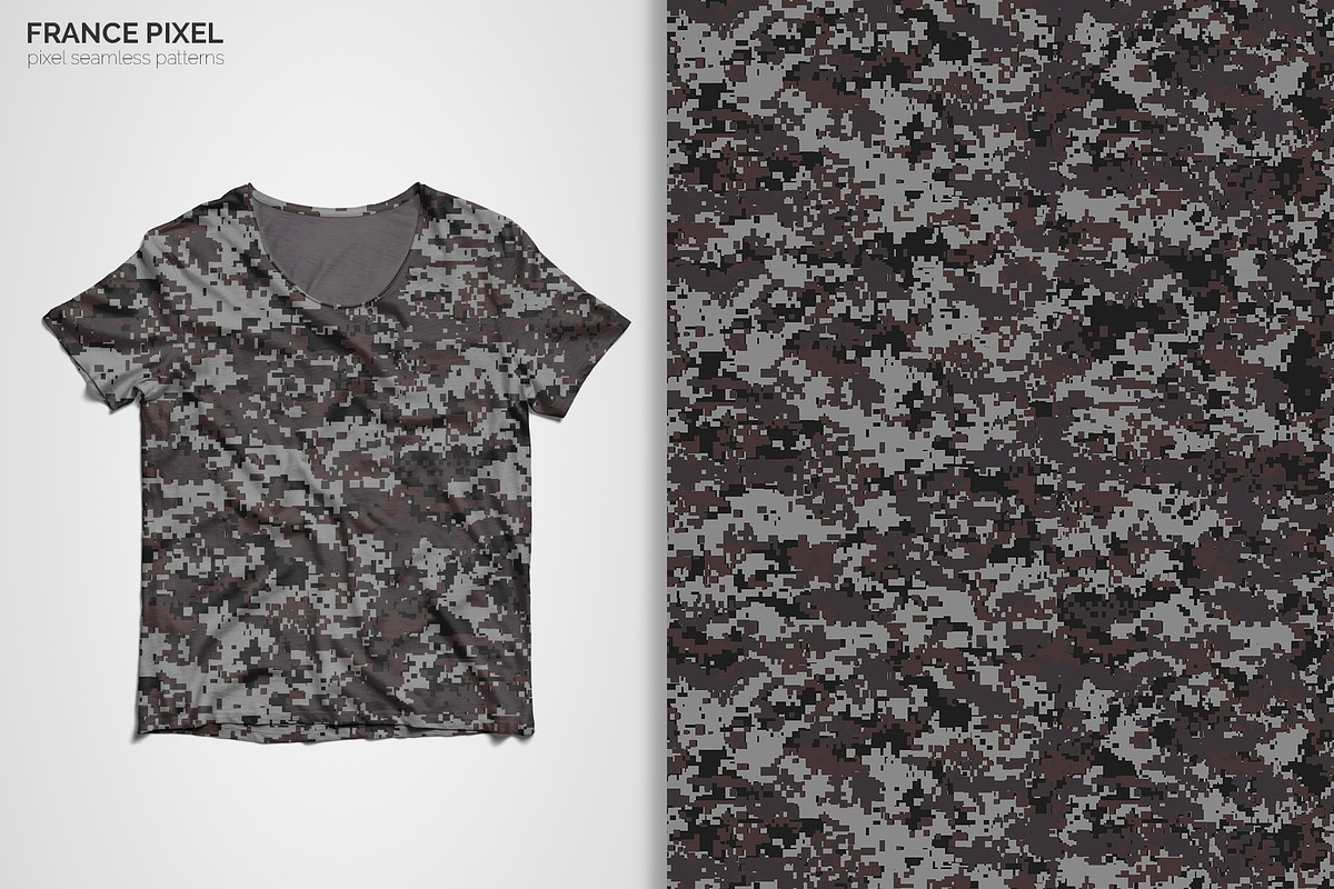 France Pixel Camouflage Patterns, a Pattern Graphic by 3Y_Design (Photo 4 of 6)