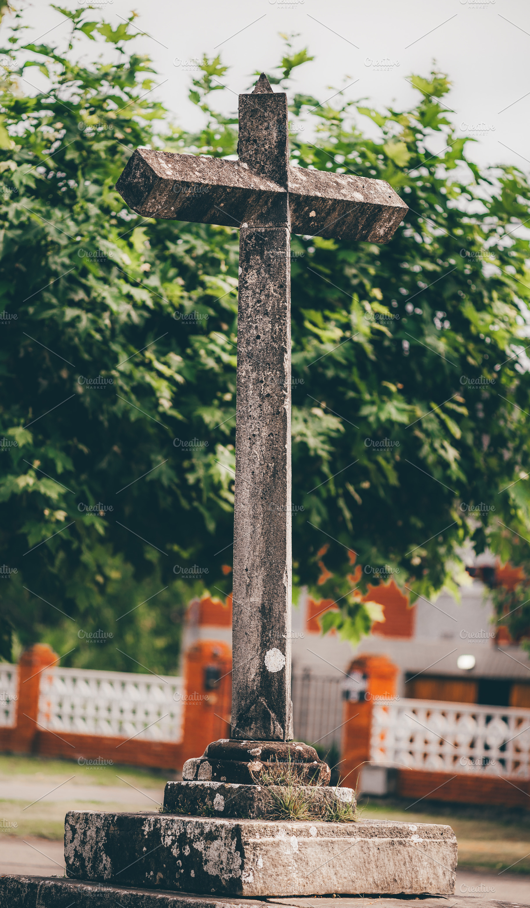 Old stone cross monument, an Architecture Photo by SkyNext