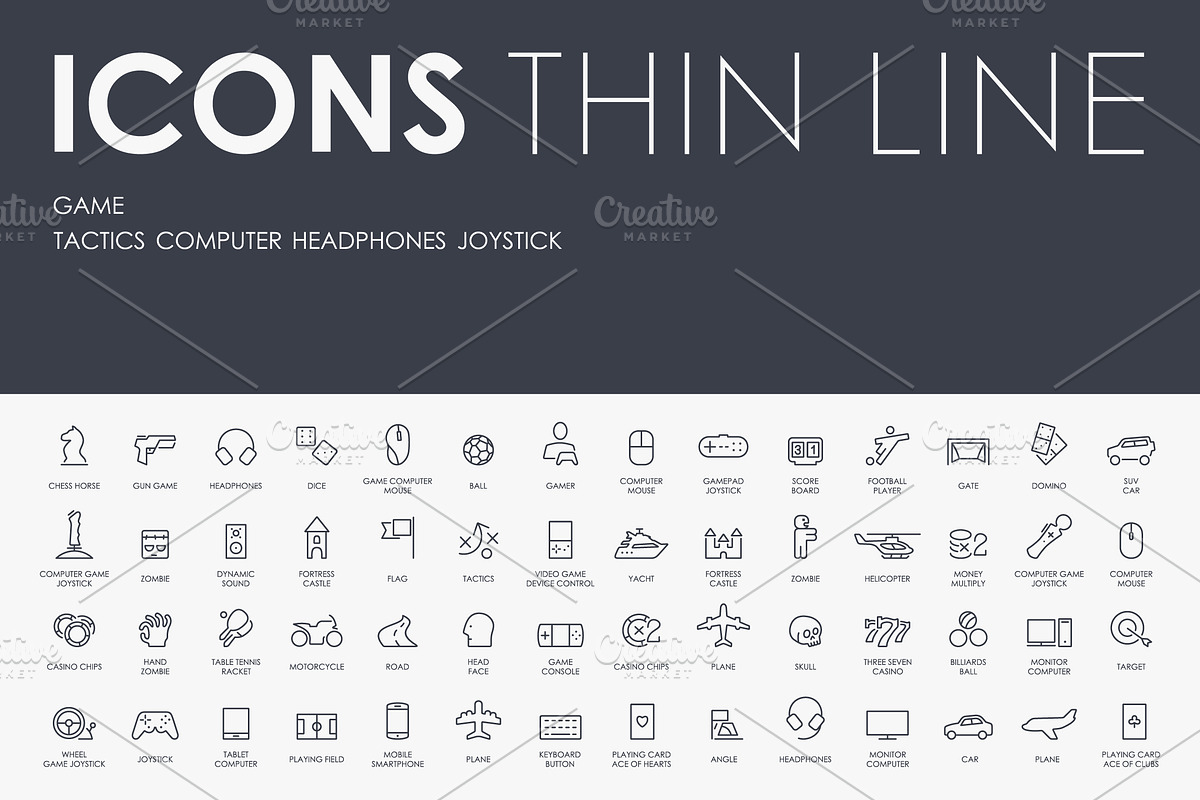 Game thinline icons