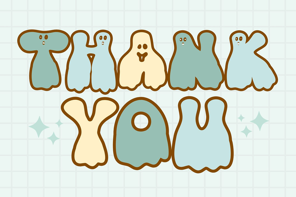 Groovy Ghost - retro Halloween font, a Handwritten Font by Brown Cupple (Photo 8 of 8)