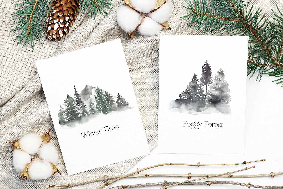 Watercolor Forest Collection, a Texture Illustration by MayaNavits (Photo 6 of 10)