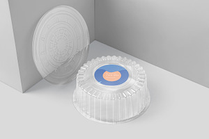 Round Cake Container Mockups