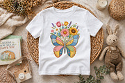 Spring Butterfly Patchwork PNG, a Seasonal Illustration by Pixels.Craft (Thumbnail 7 of 8)