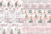 Pink Charming Christmas pattern, a Pattern Graphic by Sian Elizabeth Designs (Thumbnail 4 of 7)