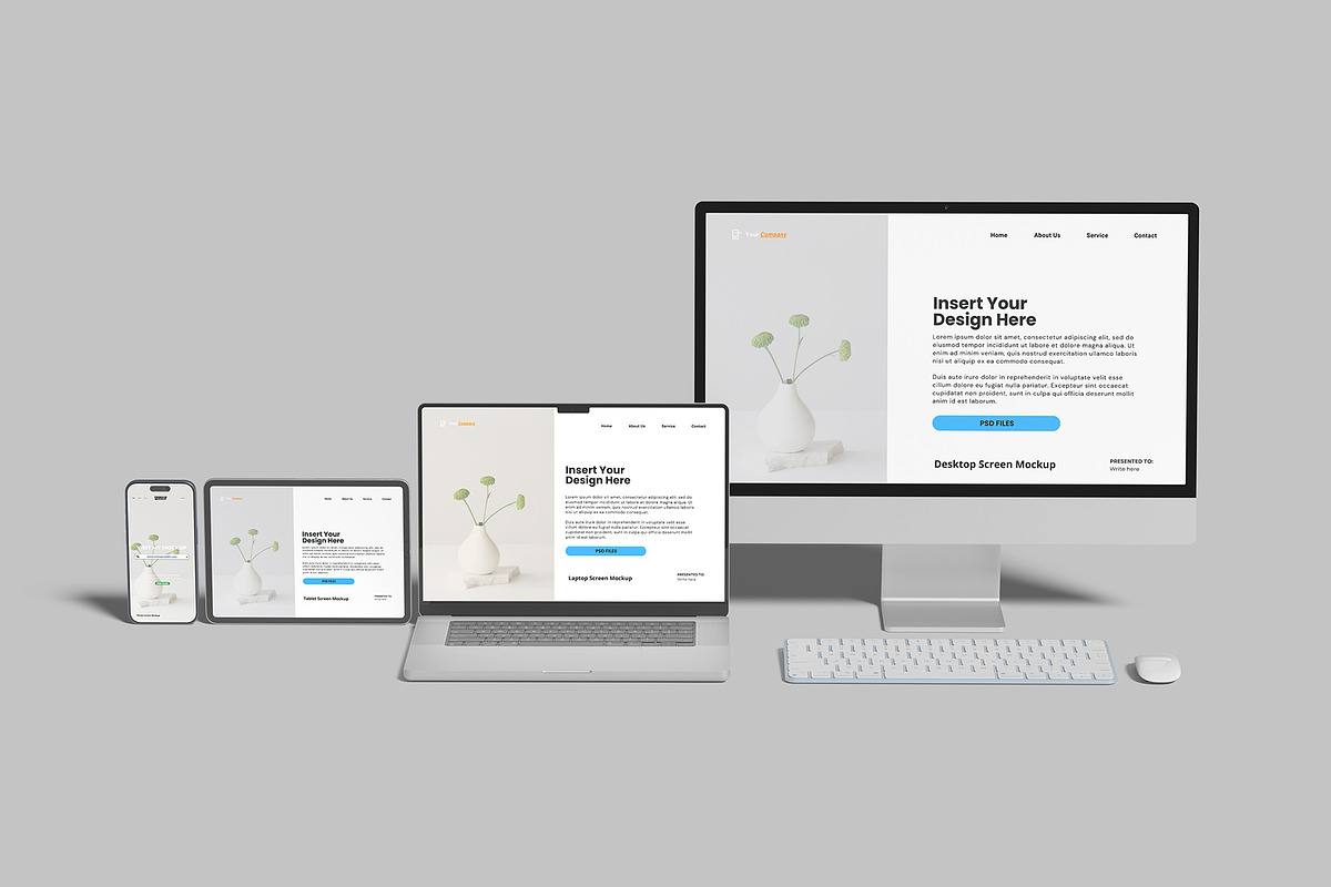 Multi Devices Responsive Mockup, a Device Mockup by lamorastudio (Photo 10 of 12)