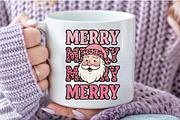 Retro Pink Merry Christmas PNG, an Illustration by Libby Wishes (Thumbnail 1 of 4)