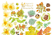0406 Roses&Succulents&Fall Leaves, a Work Illustration by watercolorwild.graphics (Thumbnail 5 of 10)