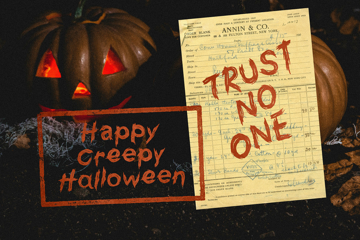 True Crime Rough Messy Horror Font, a Handwritten Font by AnMark (Photo 4 of 11)