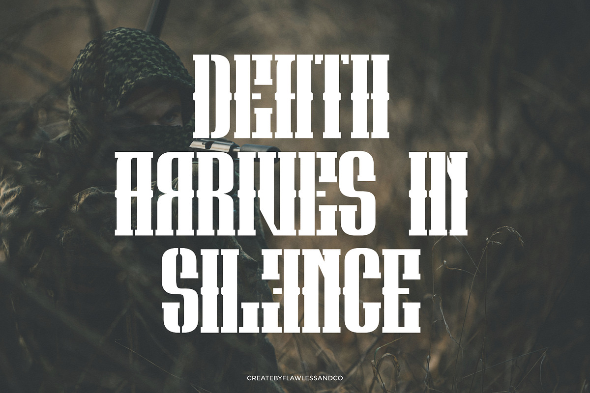 Deadhammer - Millitary Font, a Serif Font by Flawless And Co (Photo 4 of 10)