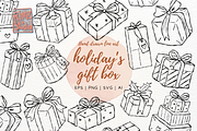 Hand-Drawn Christmas GIFT BOX SVG, an Object Illustration by RimzStudio (Thumbnail 1 of 8)