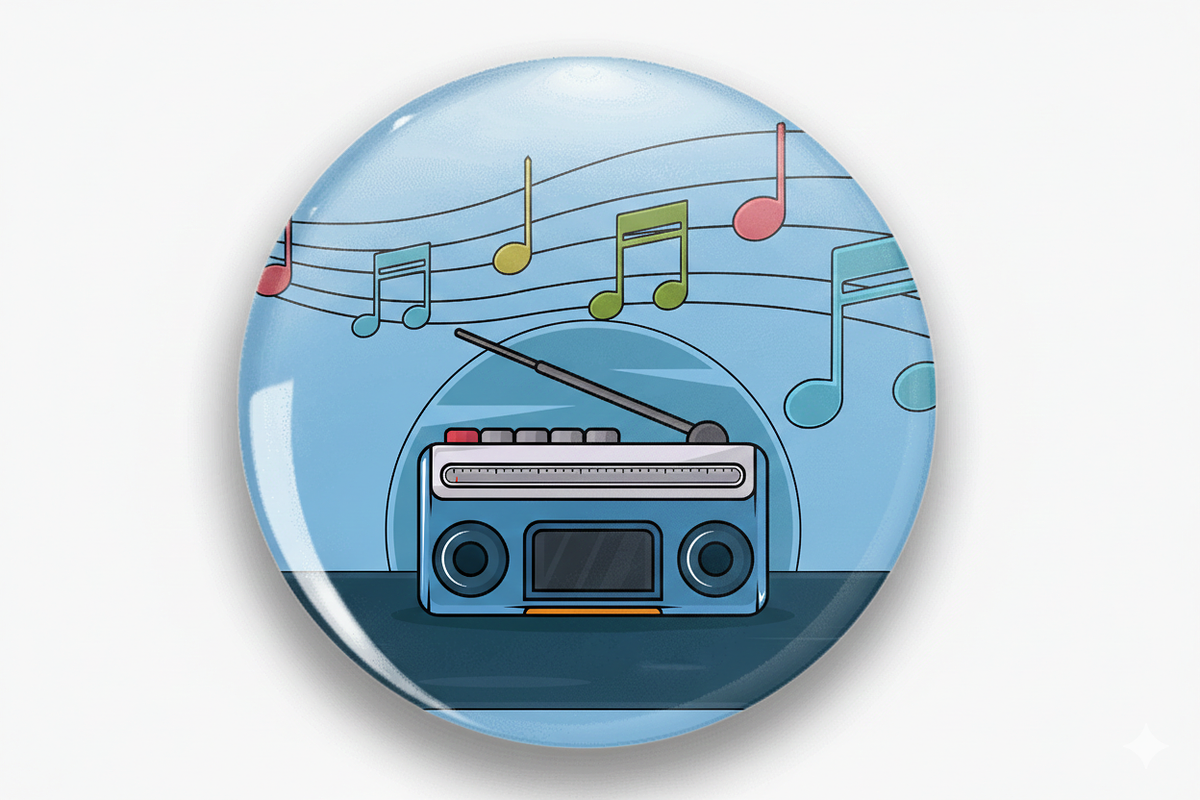 Retro Radio vector illustration, a Decorative Illustration by zyxroun shop (Photo 3 of 3)