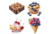 Watercolor Sweets Clipart, an Illustration by Daily.Designs (Thumbnail 5 of 5)