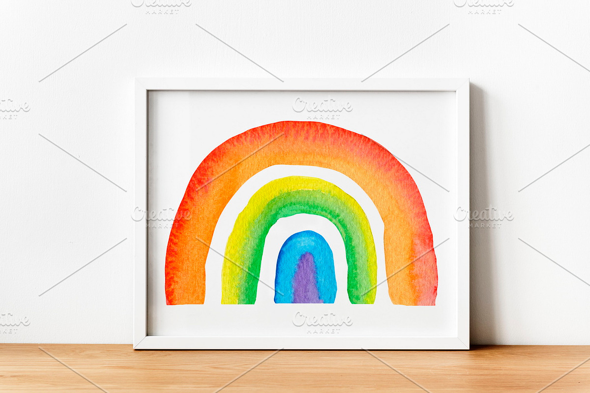 Watercolor Rainbow Clipart & Pattern, an Illustration by ArtIrisArt (Photo 14 of 22)