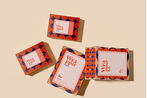 Set Of Cardboard Boxes Mockup