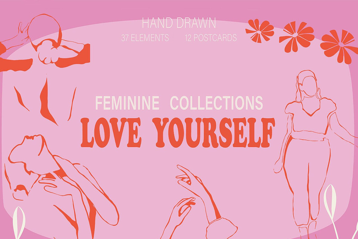 Feminine Illustration–Self-Love Art, an Object Illustration by NatalieArtsDenysenko (Photo 1 of 10)