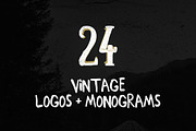 24 Vintage Logos + Monograms Pack, a Branding & Logo Template by DesignLux (Thumbnail 1 of 5)