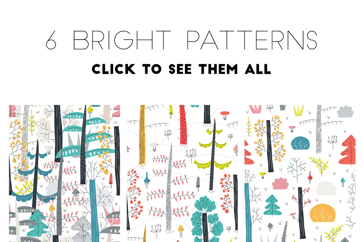 Friendly Forest | Pattens&Graphics, a Pattern Graphic by Daria Miazhevich (Photo 3 of 6)