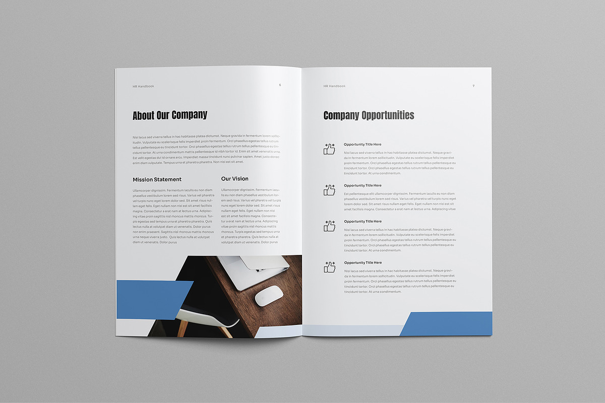 HR Employee Handbook Template, a Brochure Template by HiveArts (Photo 4 of 9)