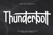 Thunderbolt | Script Font, a Script Font by Scratchones (Thumbnail 1 of 9)