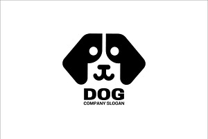 Dog face logo, a Branding & Logo Template by Vectorium Studio