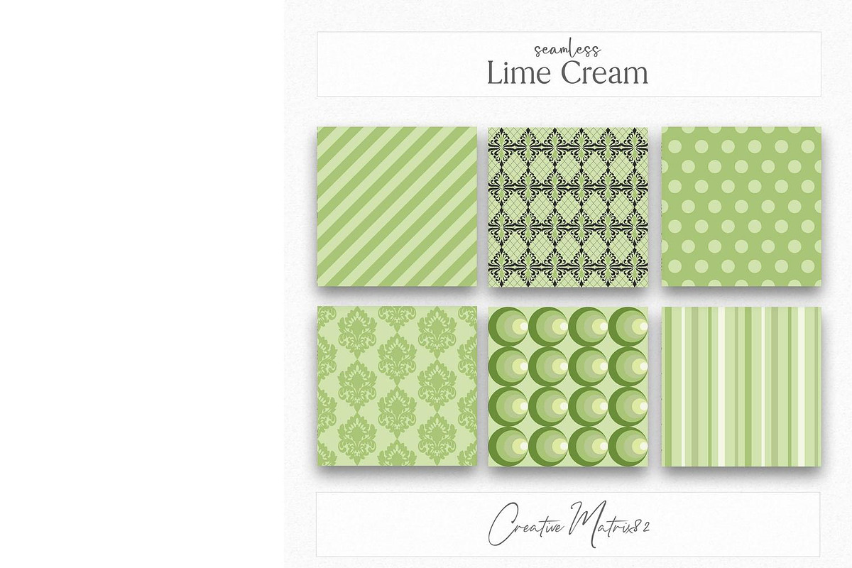 Lime Cream Seamless Digital Paper, a Pattern Graphic by Creative Matrix82 (Photo 3 of 6)