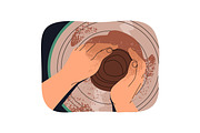 People do ceramics, pottery workshop, a Person Illustration by PaperTrident (Thumbnail 7 of 10)