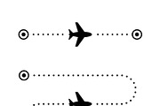 Airplane flight route glyph icon, a Solid Icon by motorama (Thumbnail 1 of 2)