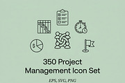 350 Project Management Icons, an Outline Icon by adenpinkstore (Thumbnail 1 of 14)