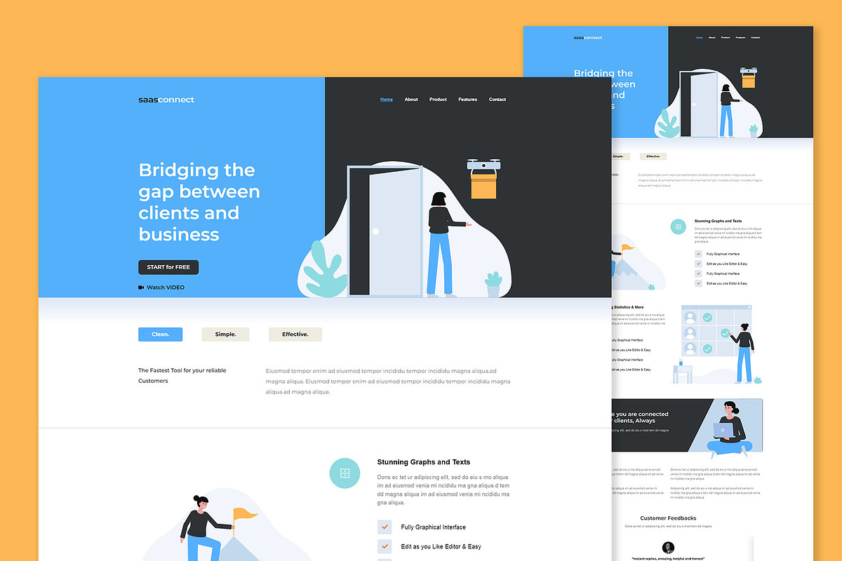 Saas Tech Landing Page, a Landing Page Template by K_Srinivas