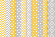 Yellow & Grey Owls Vectors & Papers, an Animal Illustration by Amanda Ilkov (Thumbnail 3 of 3)