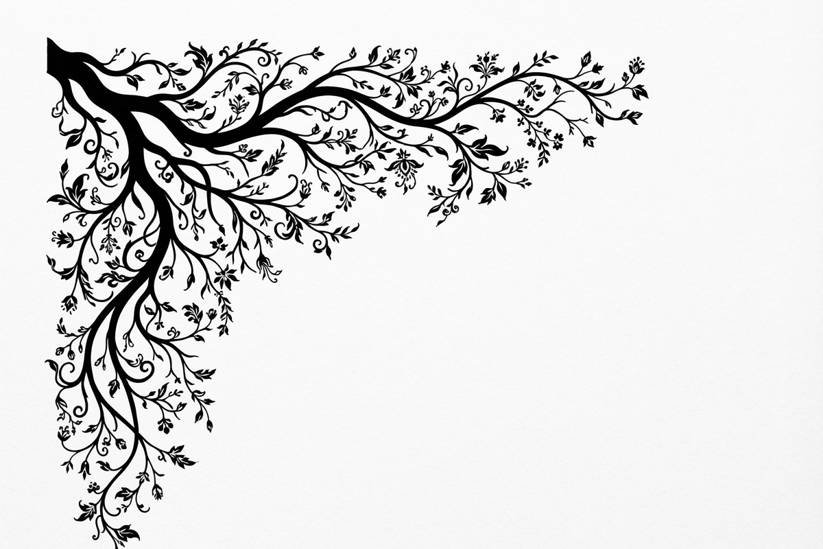 50 Tree Branch Corner Silhouette, a Decorative Illustration by Amazin_art (Photo 23 of 27)