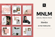 MNML Social Media Pack & Stories, a Social Media Template by Rystudio (Thumbnail 1 of 12)