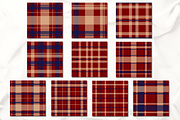 Tartan Patterns Navy Blue, Red, a Pattern Graphic by wind mill (Thumbnail 2 of 2)